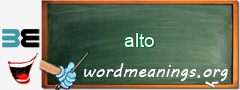 WordMeaning blackboard for alto